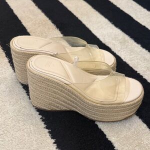 Zara transparent wedges